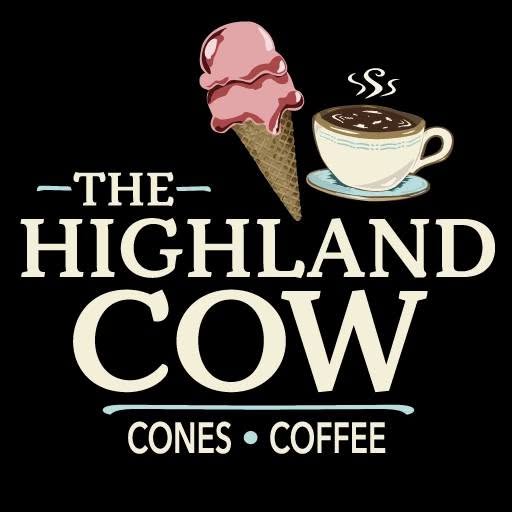 The Highland Cow cones and coffee logo