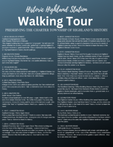 historic walking tour flyer