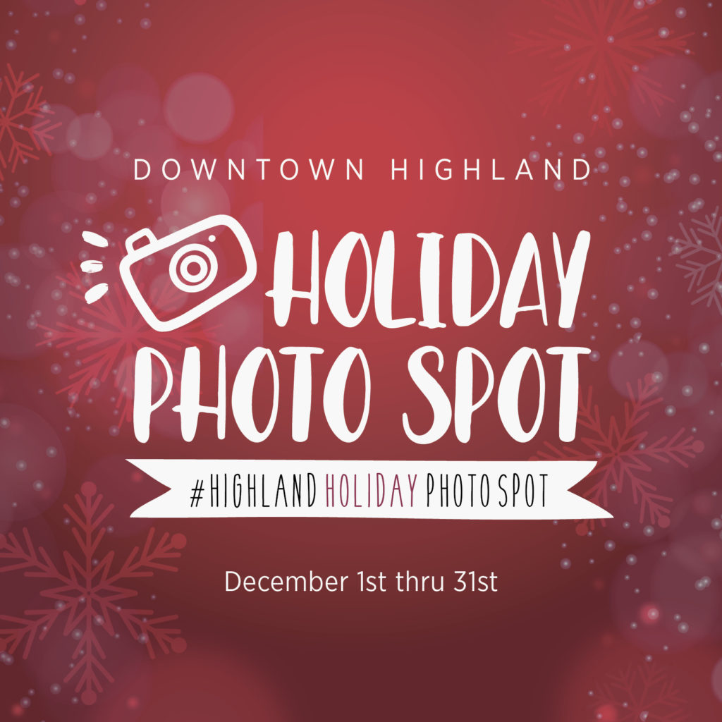 hps sm2 Downtown Highland holiday photo spot, December event.