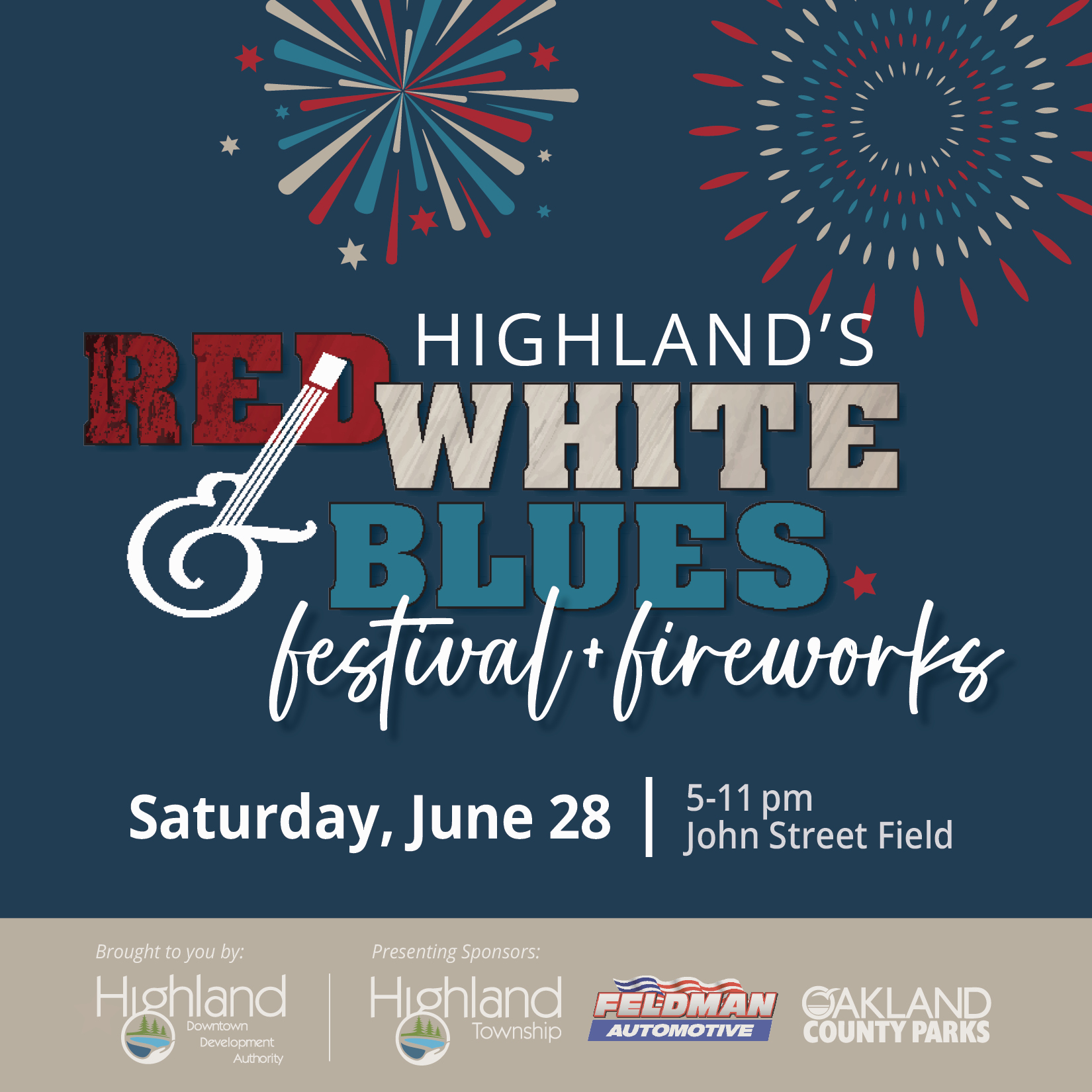 Highland Red White Blues Festival, June 28 announcement.